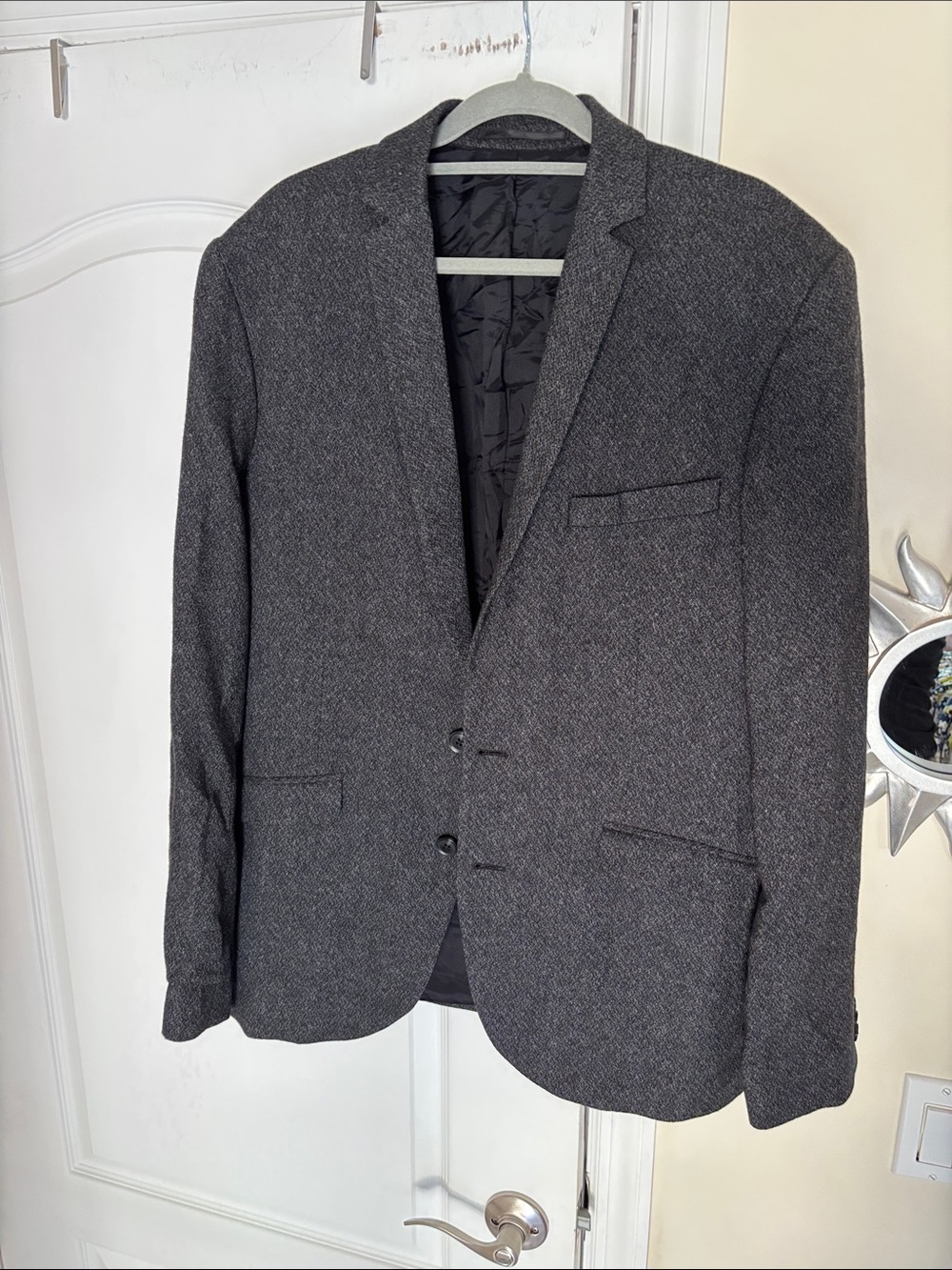 SAMSOE SAMSOE MEN DARK GRAY Two-Button Blazer-SEE MEASUREMENTS
